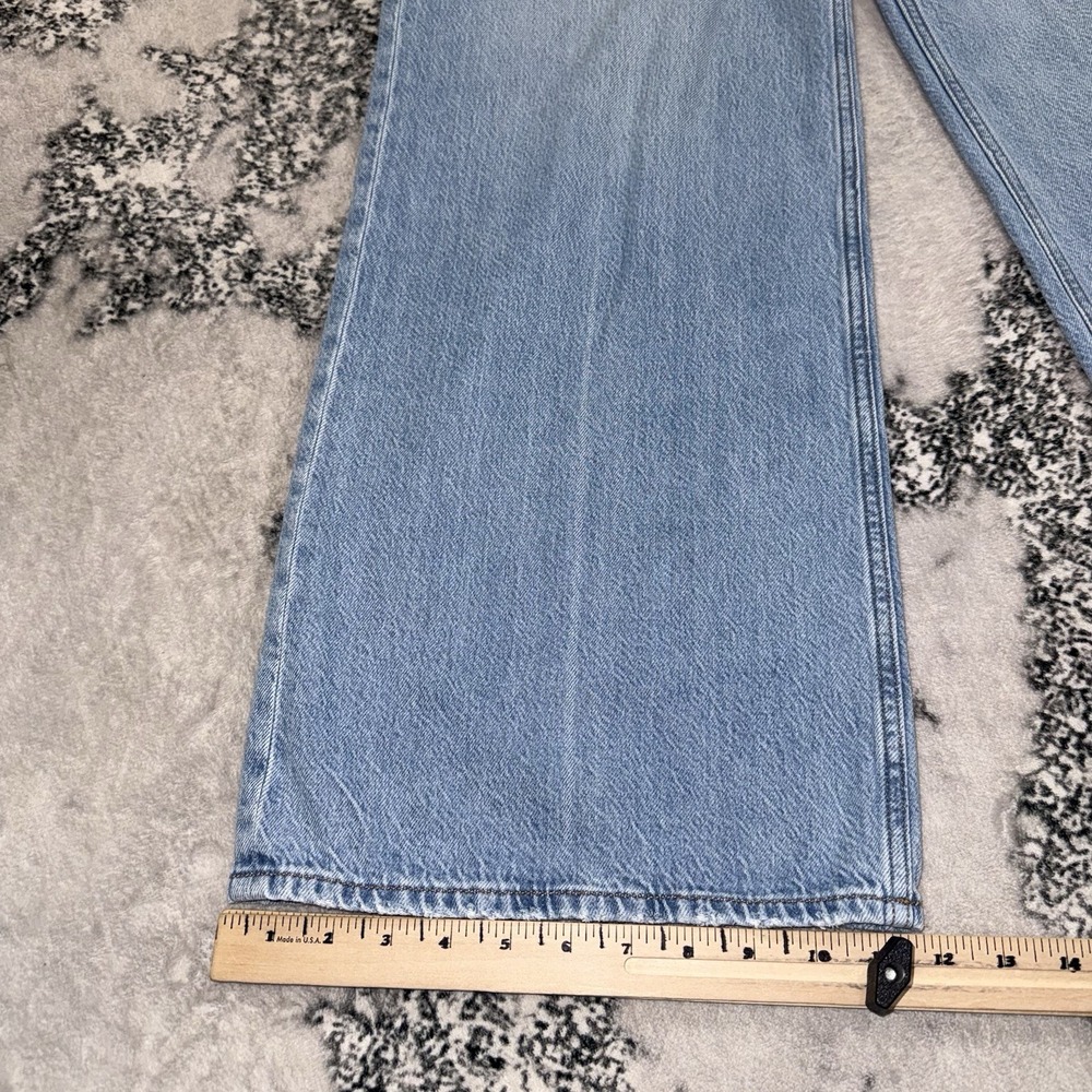 Abercrombie Fitch The Wide Leg High Rise Jeans Womens Size 28 Blue Light Wash - Picture 6 of 13